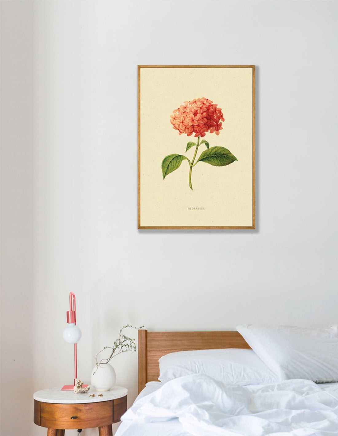 Hortensia Bloem Vintage Poster