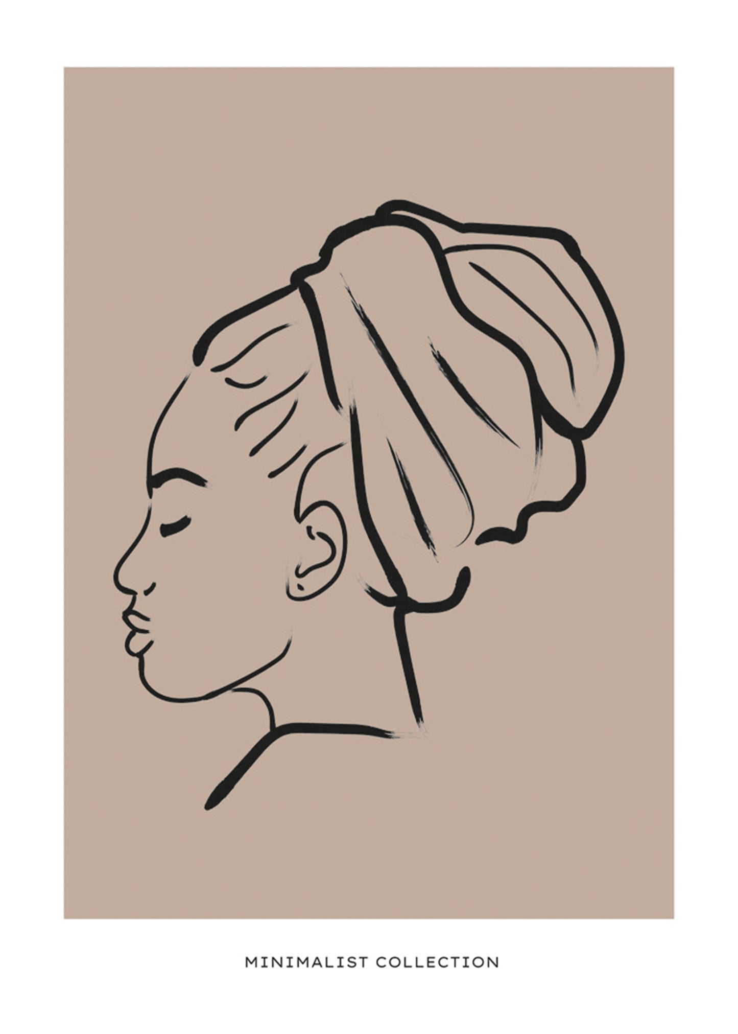 African Woman Line Art Poster