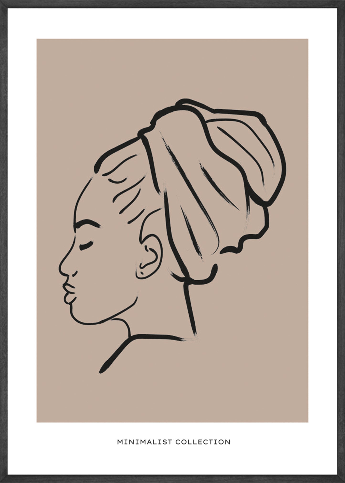 African Woman Line Art Poster