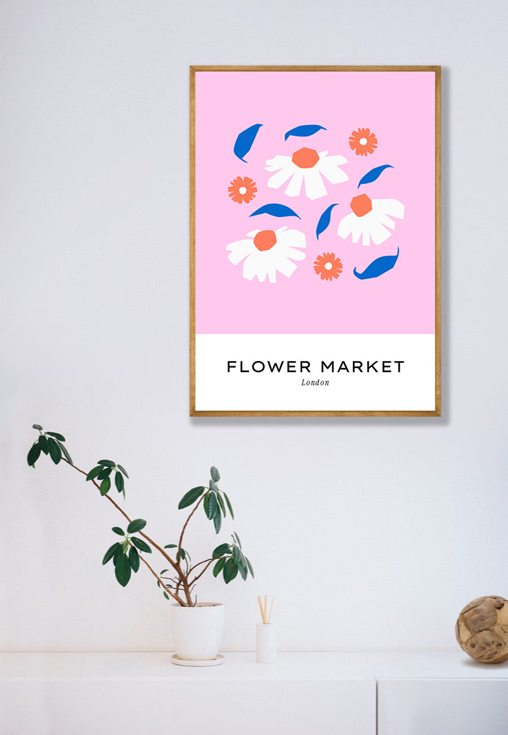 Daisy Flower Market Poster