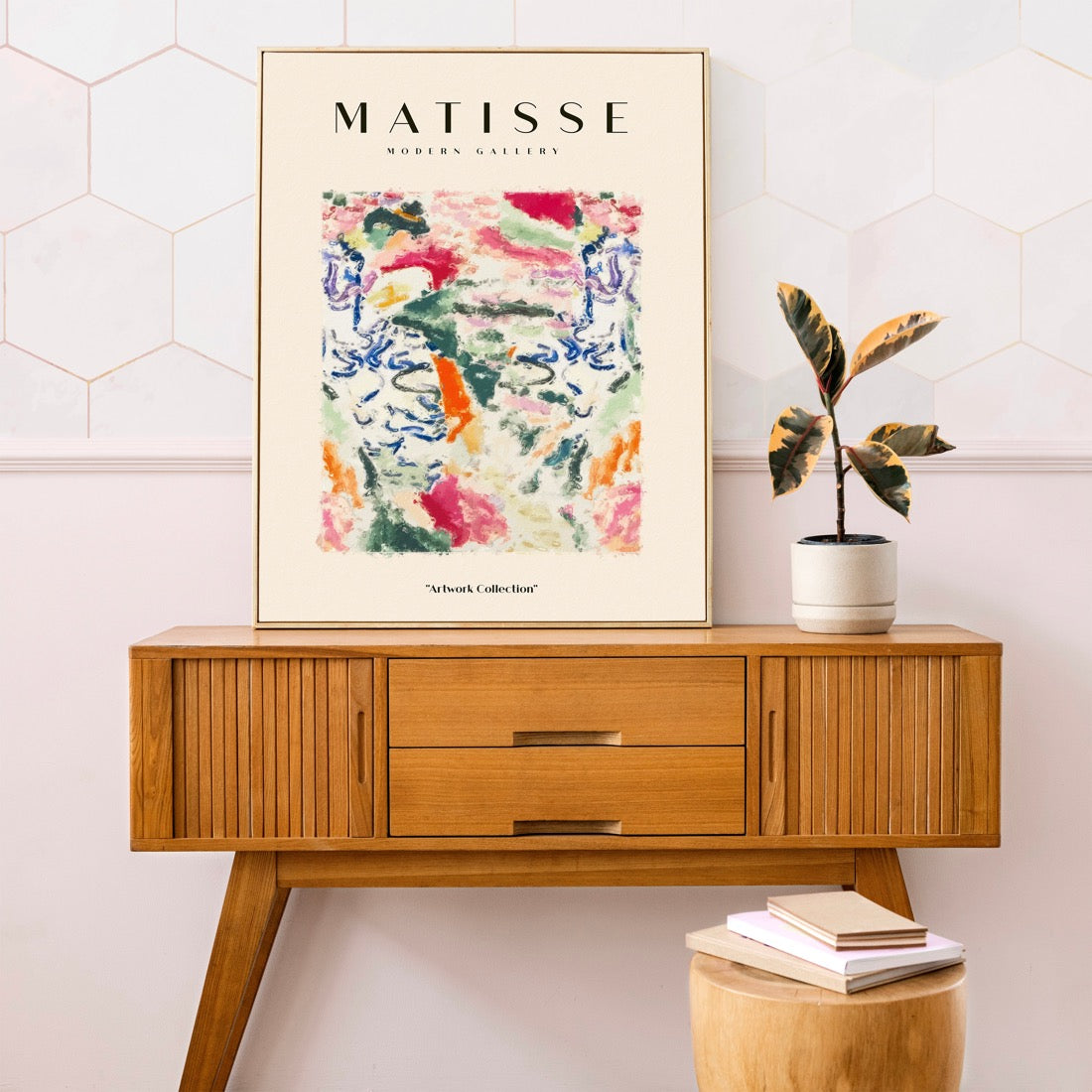 Japanse Vrouw Aan De Waterkant Poster in Achtergrond - Henri Matisse