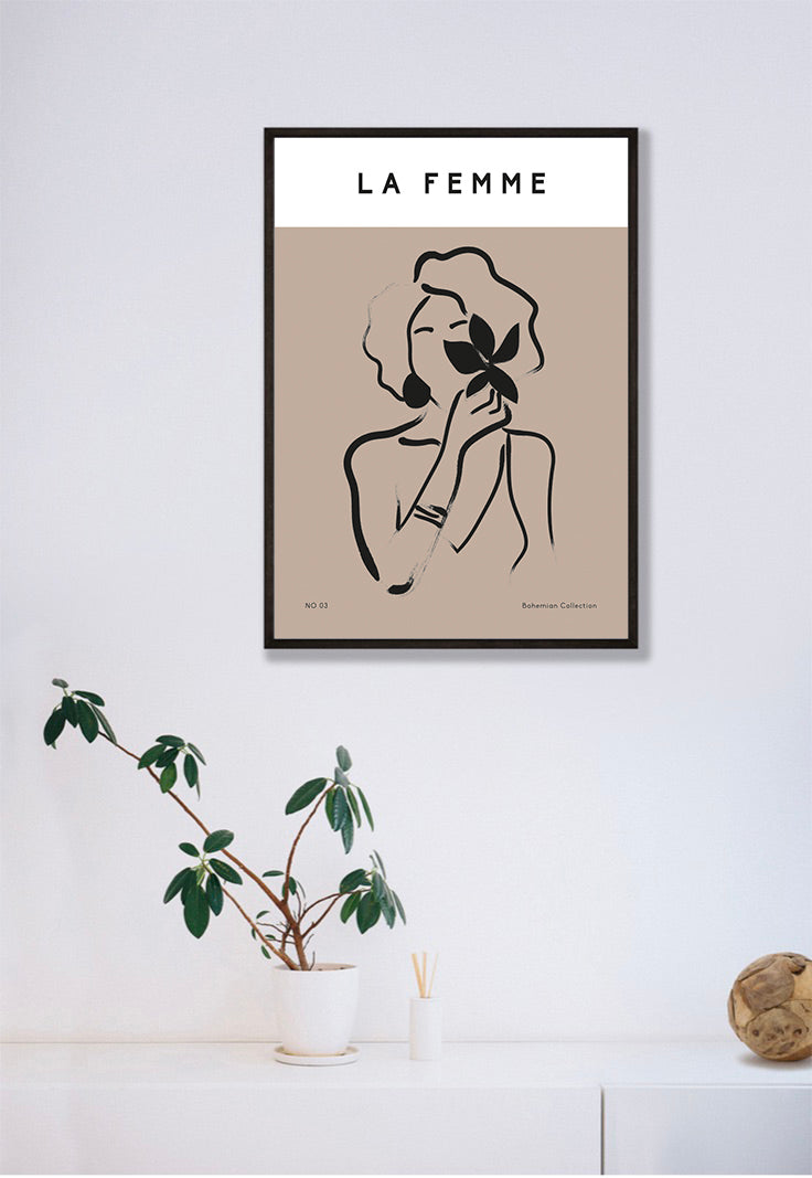 La Femme No3 Bohemian Art Poster