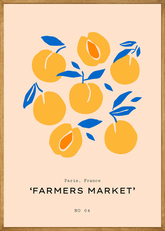 Peaches Farmers Market Paris No4 Poster