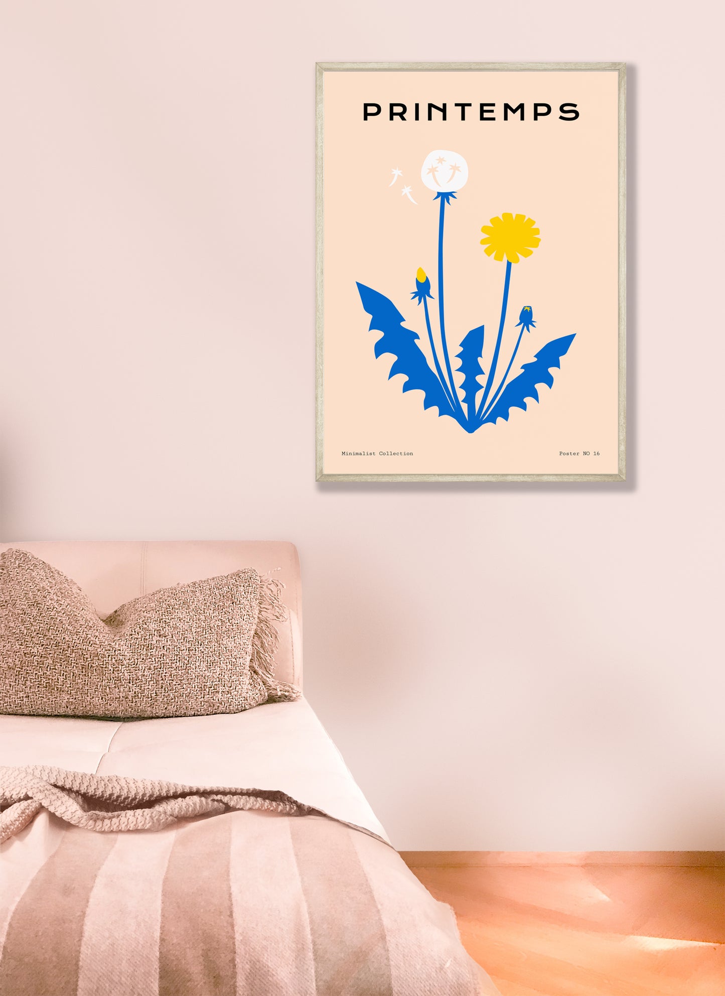 Abstract Art Minimalist Flower No16 Poster