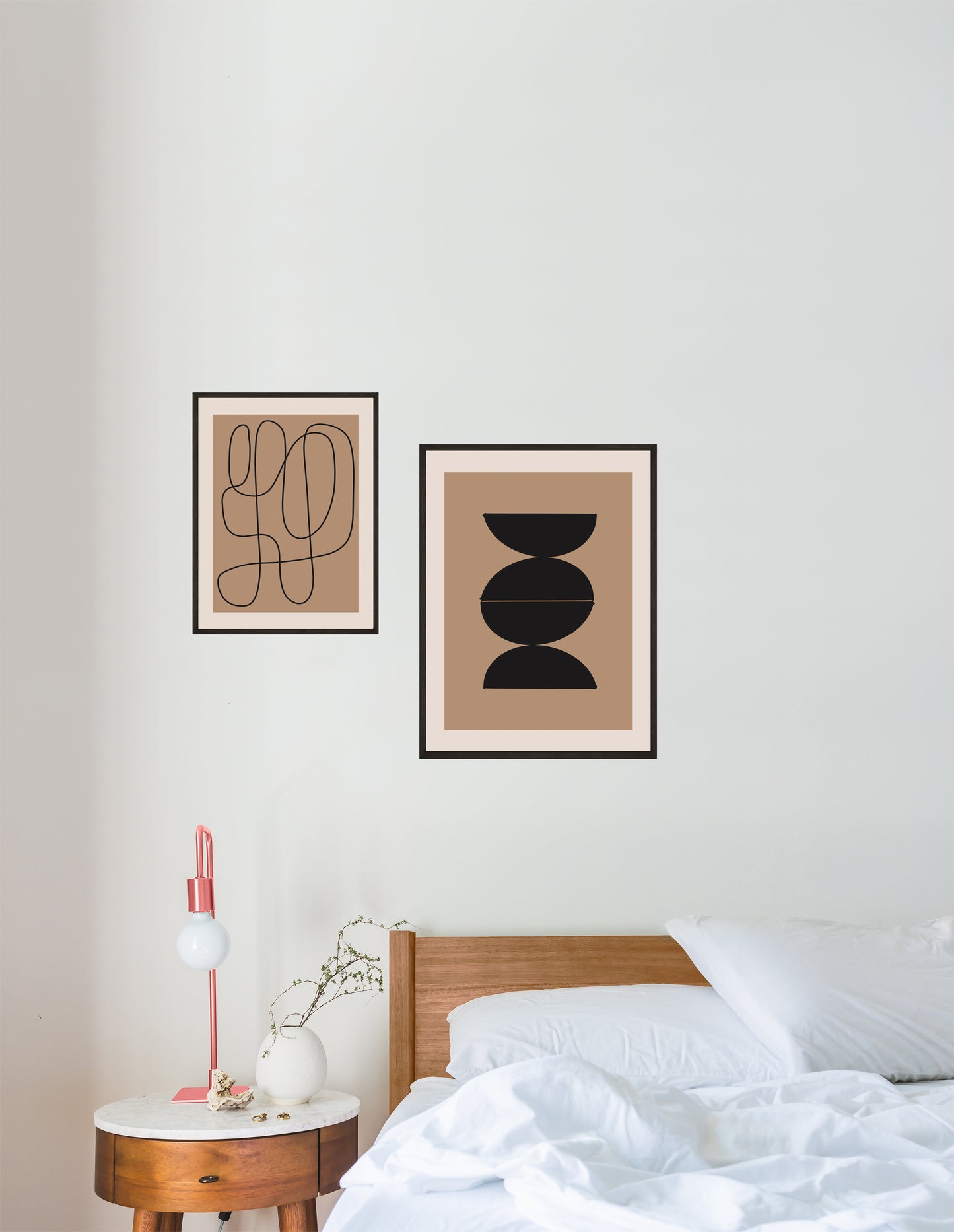 Terracotta Abstract Lines No1 Poster