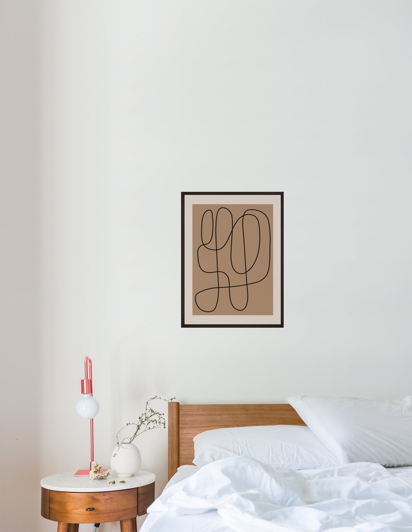 Terracotta Abstract Lines No1 Poster