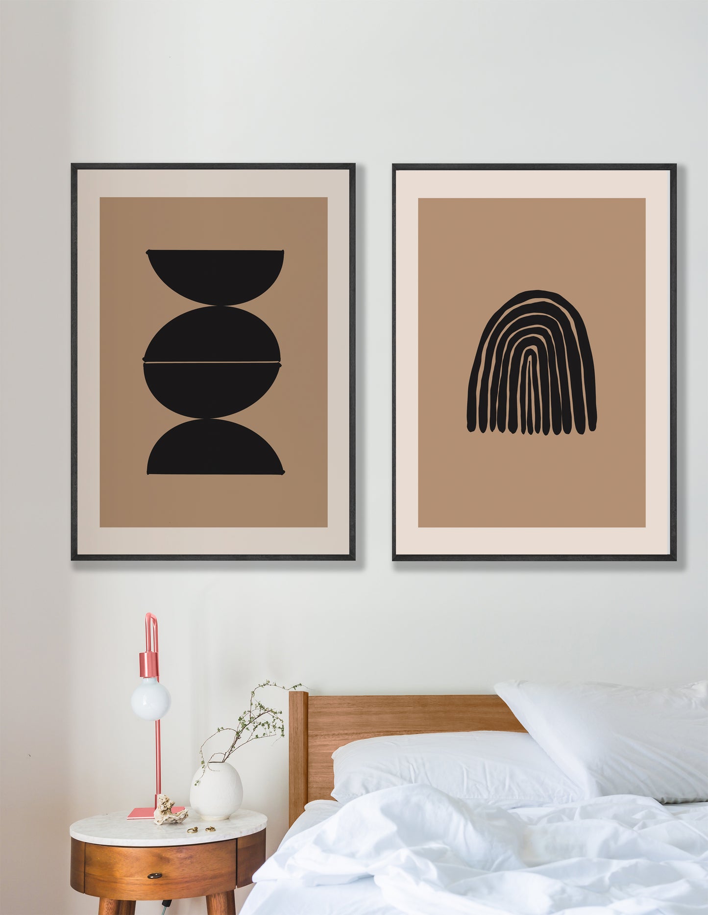 Terracotta Shapes Abstract No1 Poster