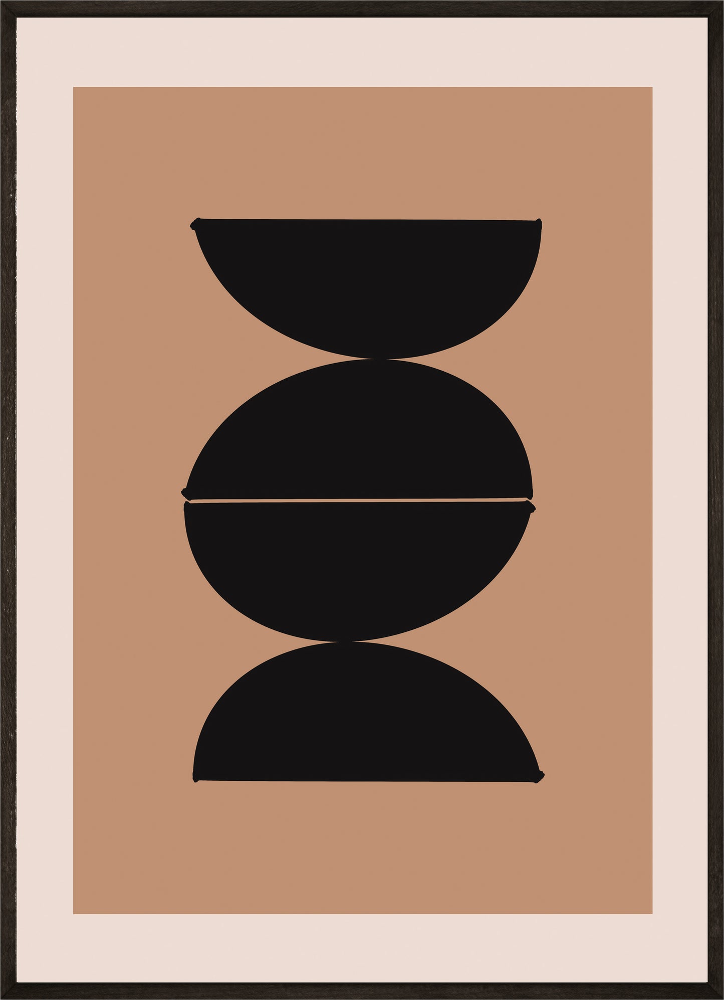 Terracotta Shapes Abstract No1 Poster