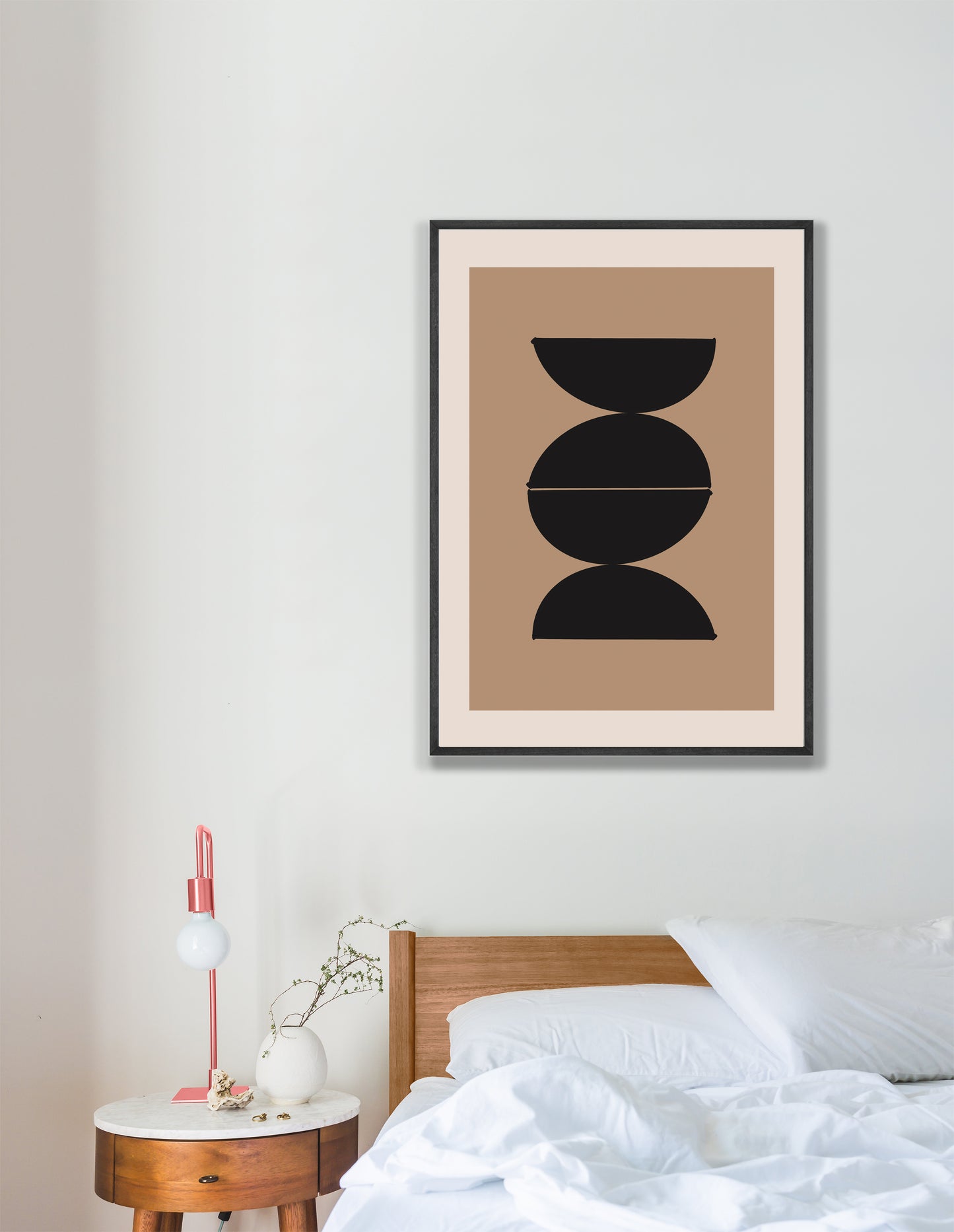 Terracotta Shapes Abstract No1 Poster