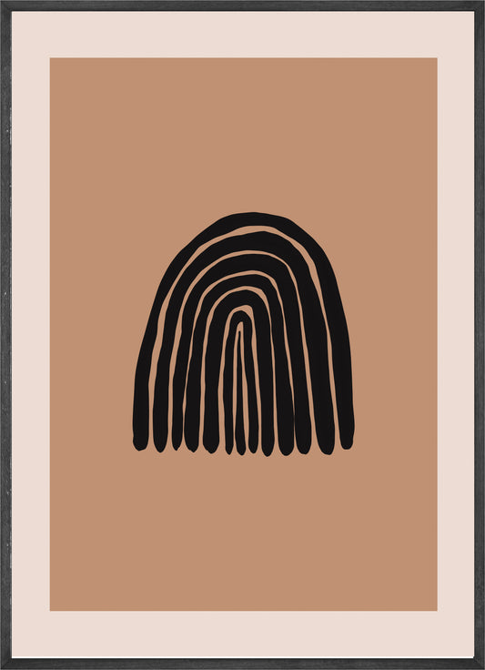 Terracotta Shapes Abstract No2 Poster